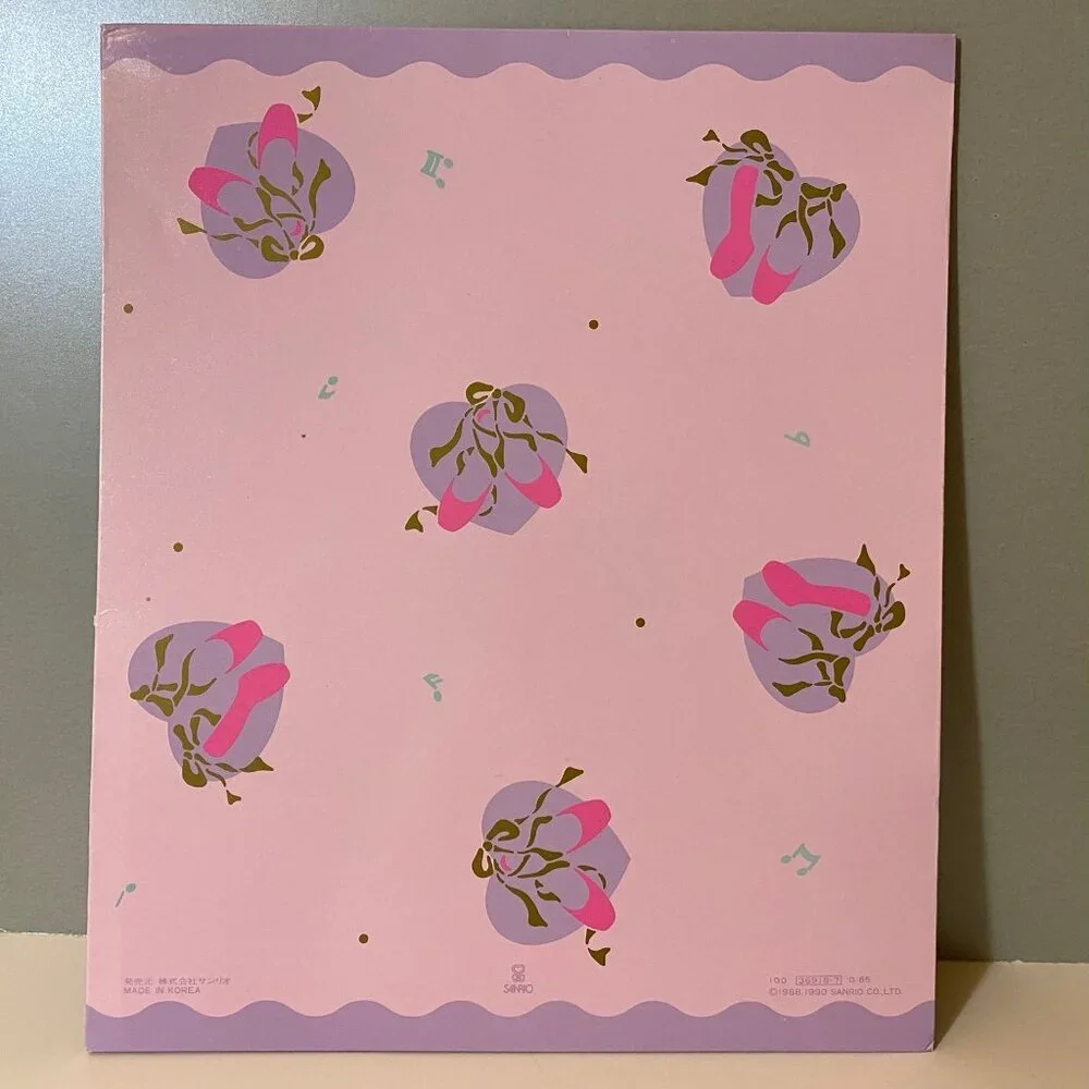 Vintage Sanrio 1990 Folder Petit Plie Ballet Slippers Pocket Portfolio